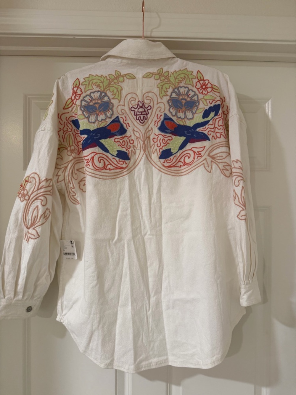 Free People We the Free Take Flight Embroidered Shirt- Sold Out - Picture 7 of 9